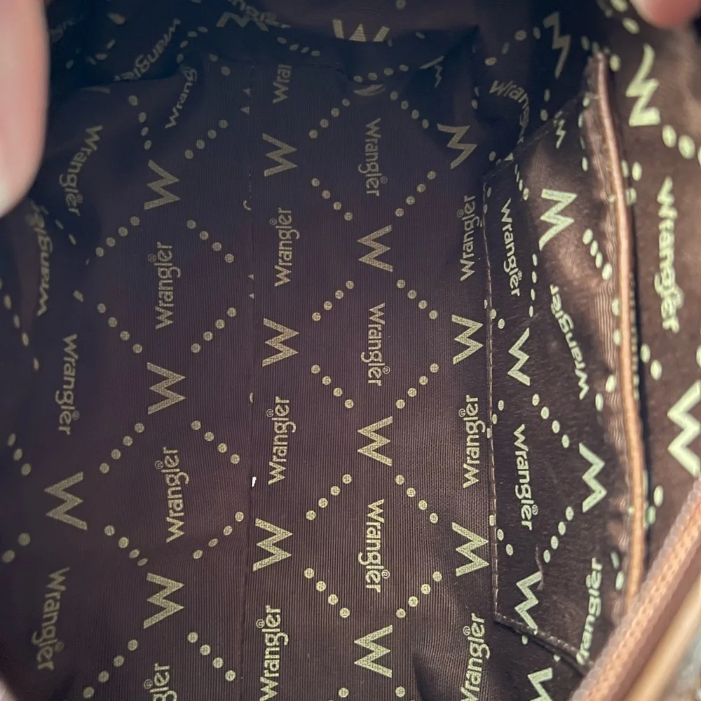 Wrangler Geometric Brown and Tan Mini Bag - Picture 4 of 4